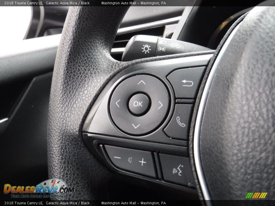 2018 Toyota Camry LE Galactic Aqua Mica / Black Photo #17