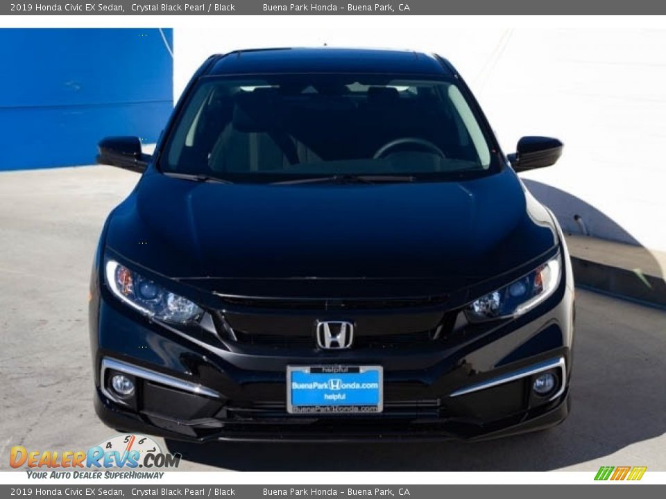 2019 Honda Civic EX Sedan Crystal Black Pearl / Black Photo #3