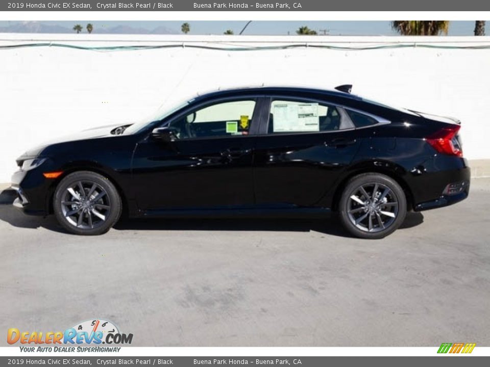 2019 Honda Civic EX Sedan Crystal Black Pearl / Black Photo #5