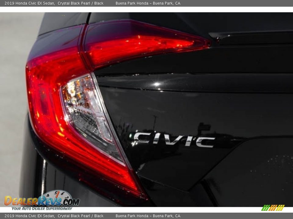 2019 Honda Civic EX Sedan Crystal Black Pearl / Black Photo #7