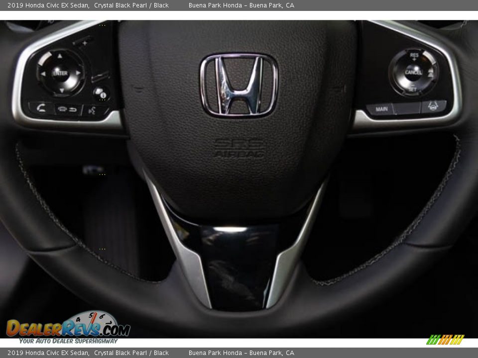 2019 Honda Civic EX Sedan Crystal Black Pearl / Black Photo #21
