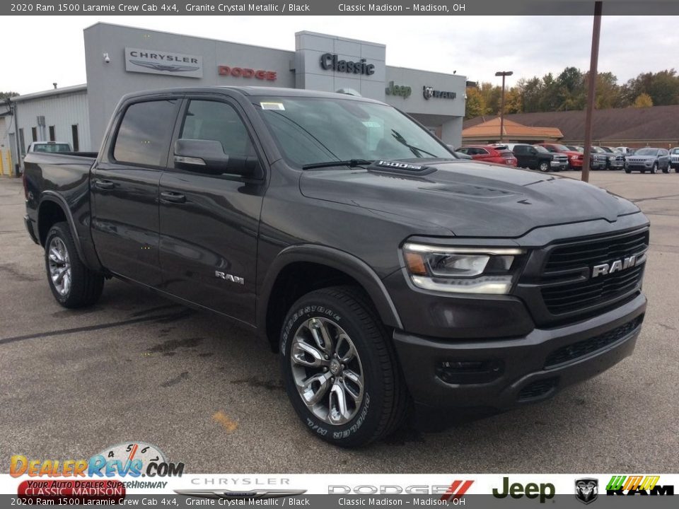 2020 Ram 1500 Laramie Crew Cab 4x4 Granite Crystal Metallic / Black Photo #1