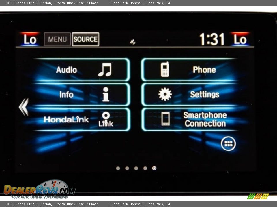 2019 Honda Civic EX Sedan Crystal Black Pearl / Black Photo #34