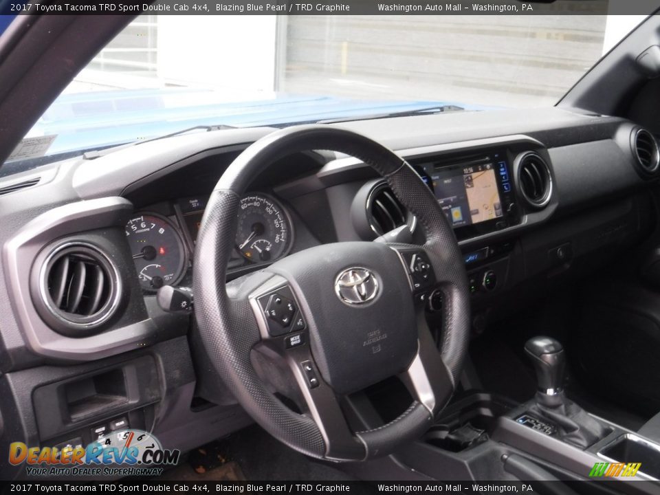2017 Toyota Tacoma TRD Sport Double Cab 4x4 Blazing Blue Pearl / TRD Graphite Photo #18