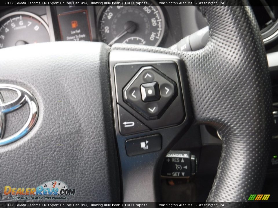 2017 Toyota Tacoma TRD Sport Double Cab 4x4 Blazing Blue Pearl / TRD Graphite Photo #26