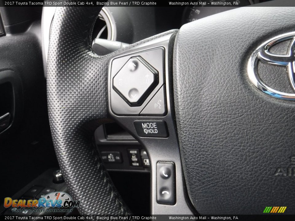 2017 Toyota Tacoma TRD Sport Double Cab 4x4 Blazing Blue Pearl / TRD Graphite Photo #27