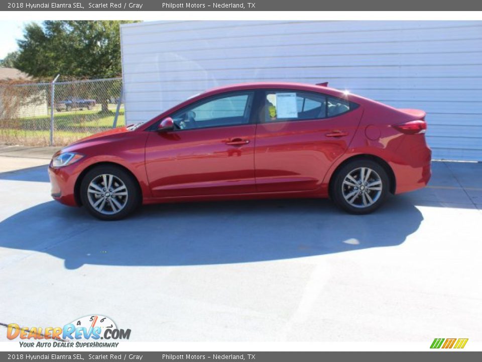 2018 Hyundai Elantra SEL Scarlet Red / Gray Photo #5