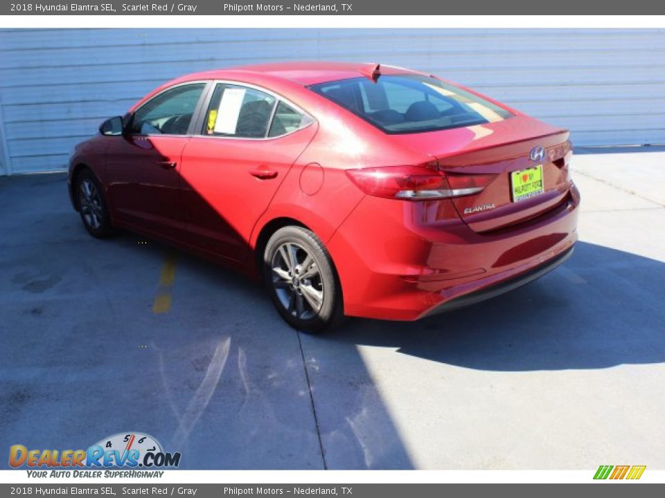 2018 Hyundai Elantra SEL Scarlet Red / Gray Photo #6