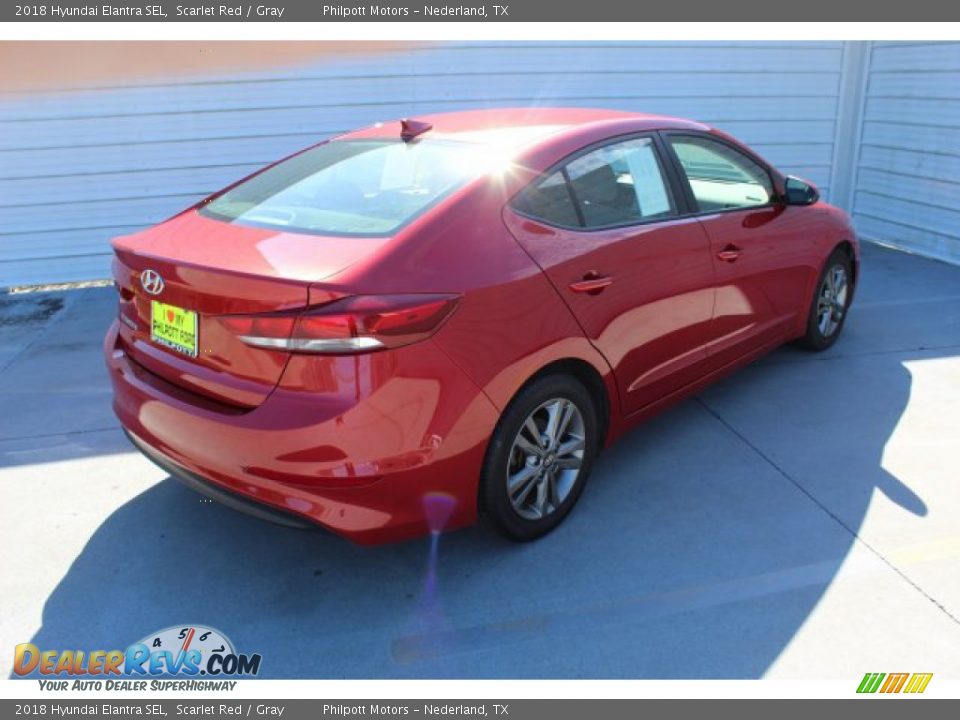 2018 Hyundai Elantra SEL Scarlet Red / Gray Photo #8