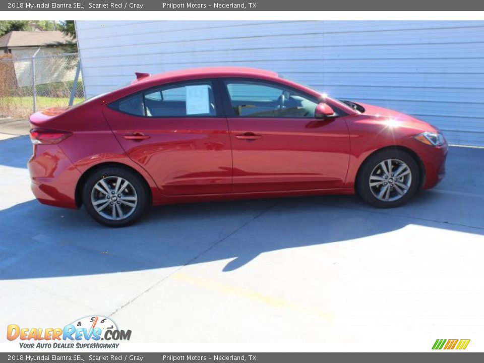2018 Hyundai Elantra SEL Scarlet Red / Gray Photo #9
