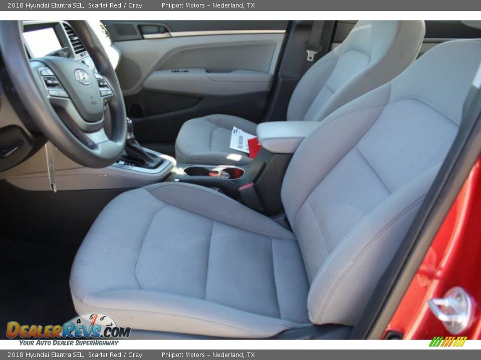 2018 Hyundai Elantra SEL Scarlet Red / Gray Photo #11