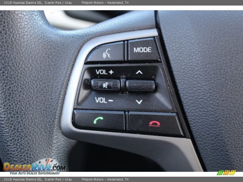 2018 Hyundai Elantra SEL Scarlet Red / Gray Photo #12