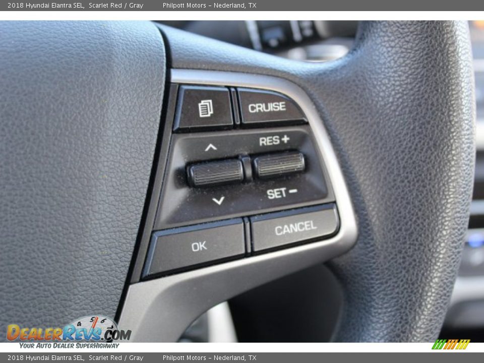 2018 Hyundai Elantra SEL Scarlet Red / Gray Photo #13