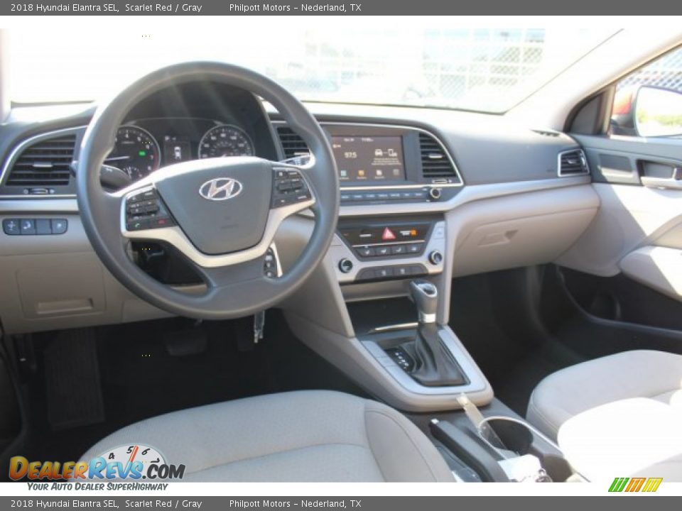 2018 Hyundai Elantra SEL Scarlet Red / Gray Photo #18