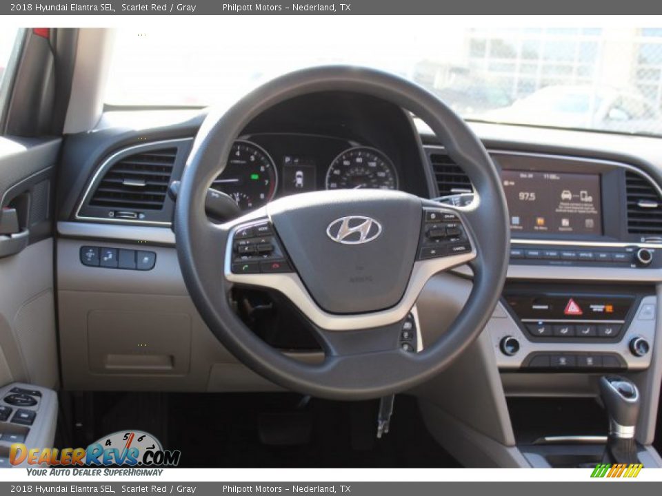 2018 Hyundai Elantra SEL Scarlet Red / Gray Photo #19