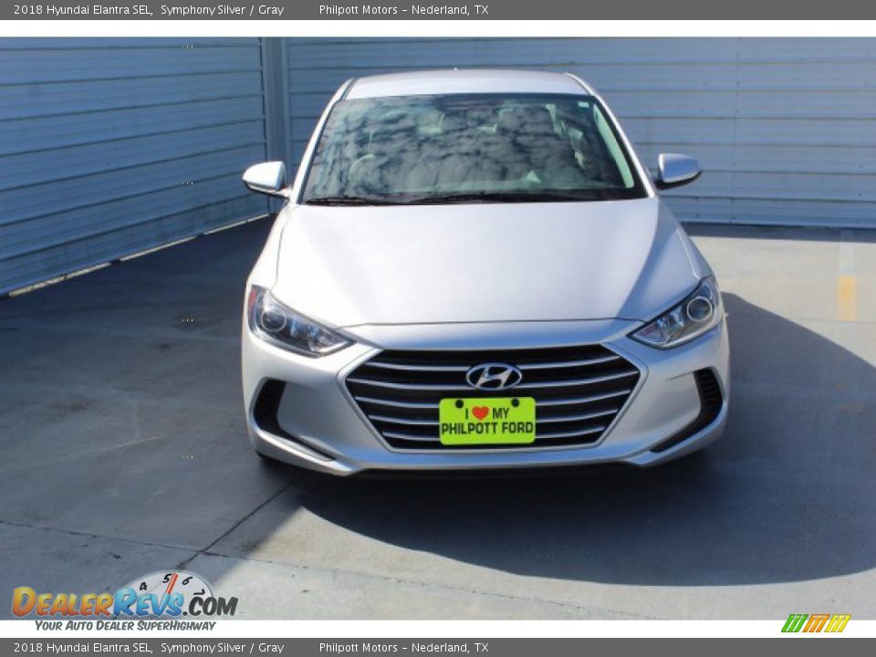 2018 Hyundai Elantra SEL Symphony Silver / Gray Photo #3