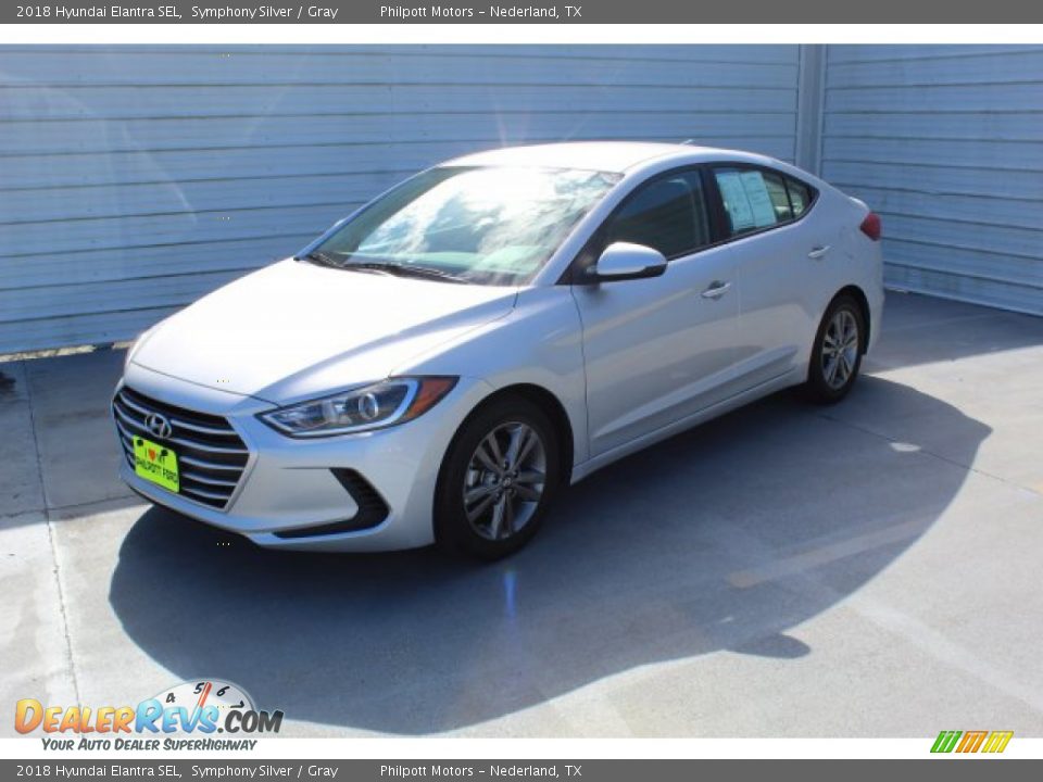 2018 Hyundai Elantra SEL Symphony Silver / Gray Photo #4
