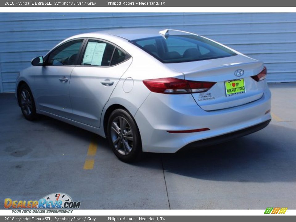 2018 Hyundai Elantra SEL Symphony Silver / Gray Photo #6