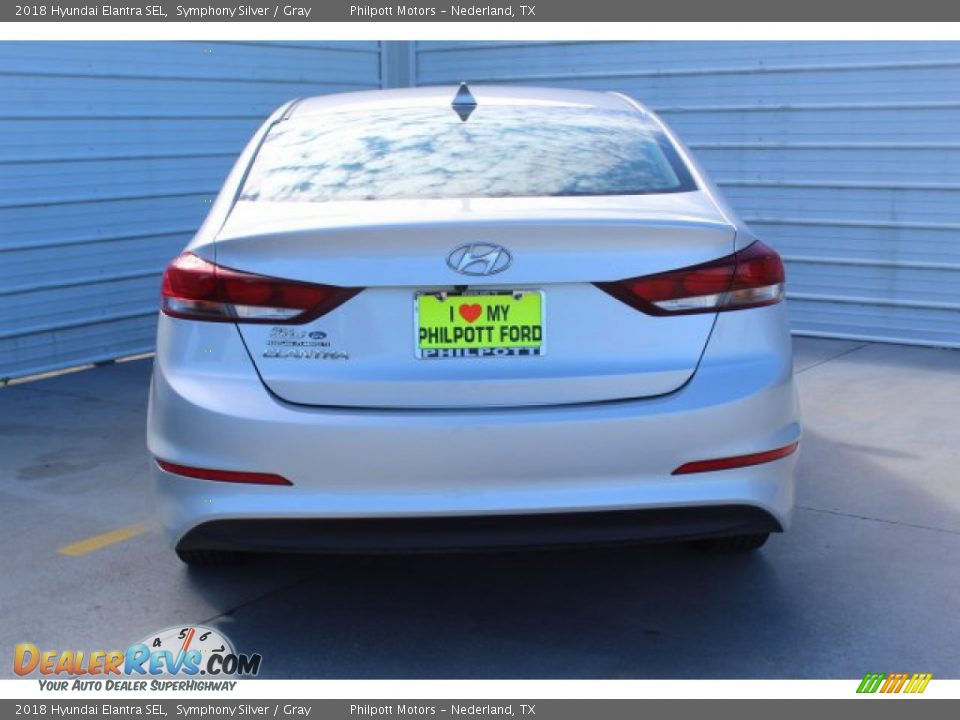 2018 Hyundai Elantra SEL Symphony Silver / Gray Photo #7