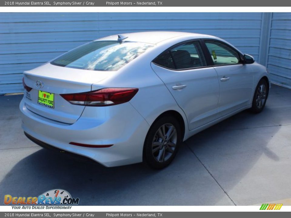 2018 Hyundai Elantra SEL Symphony Silver / Gray Photo #8