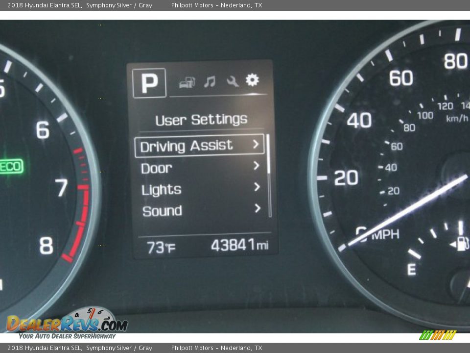 2018 Hyundai Elantra SEL Symphony Silver / Gray Photo #14