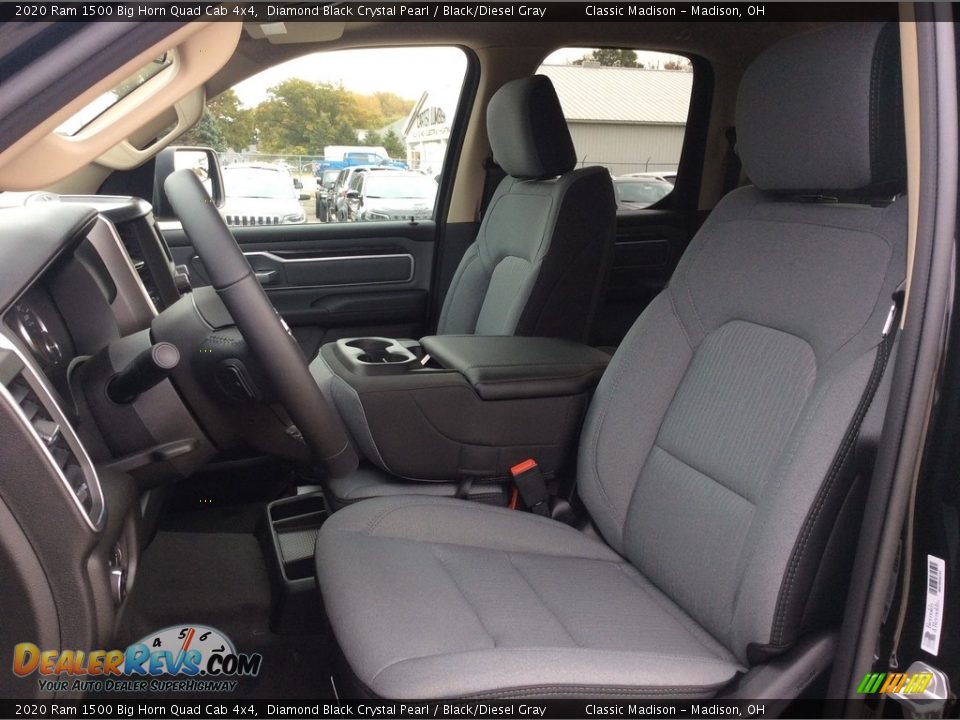 2020 Ram 1500 Big Horn Quad Cab 4x4 Diamond Black Crystal Pearl / Black/Diesel Gray Photo #2