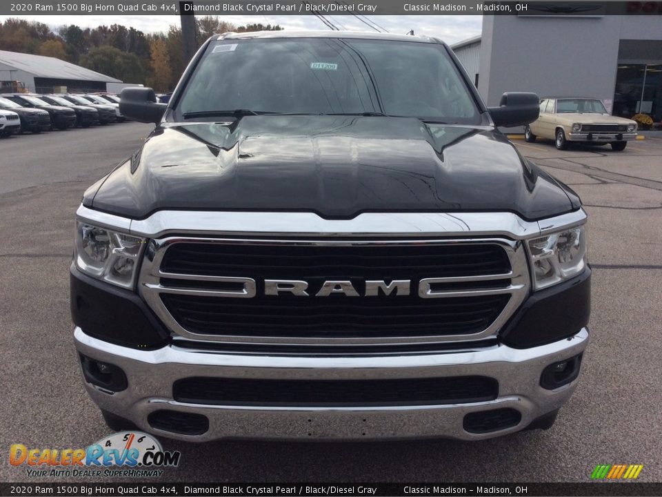 2020 Ram 1500 Big Horn Quad Cab 4x4 Diamond Black Crystal Pearl / Black/Diesel Gray Photo #4