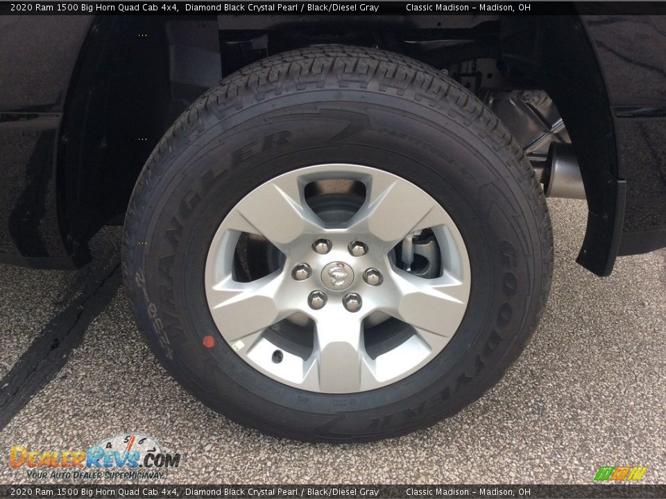 2020 Ram 1500 Big Horn Quad Cab 4x4 Diamond Black Crystal Pearl / Black/Diesel Gray Photo #10