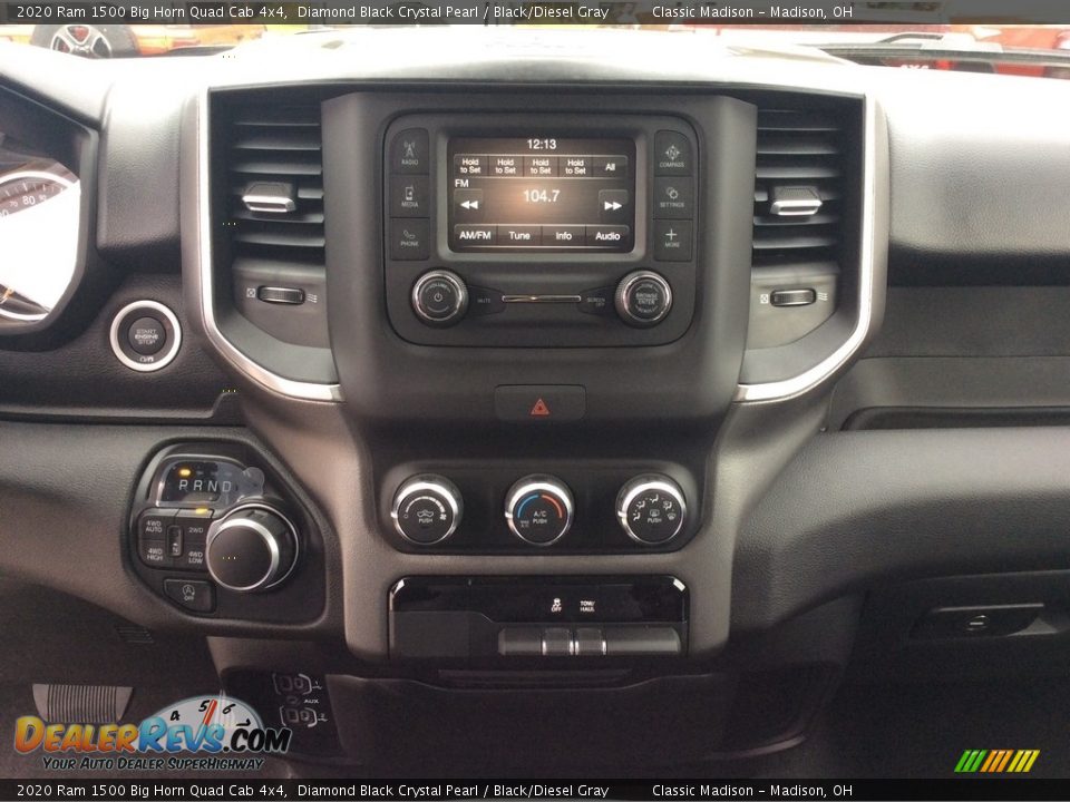 2020 Ram 1500 Big Horn Quad Cab 4x4 Diamond Black Crystal Pearl / Black/Diesel Gray Photo #14