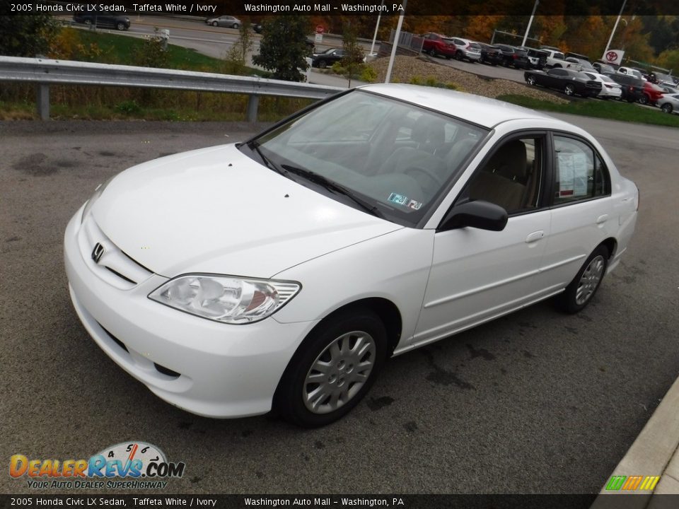 2005 Honda Civic LX Sedan Taffeta White / Ivory Photo #4