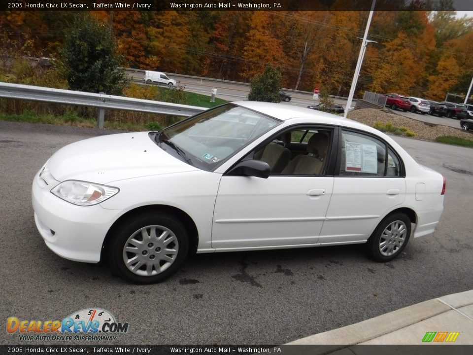 2005 Honda Civic LX Sedan Taffeta White / Ivory Photo #5