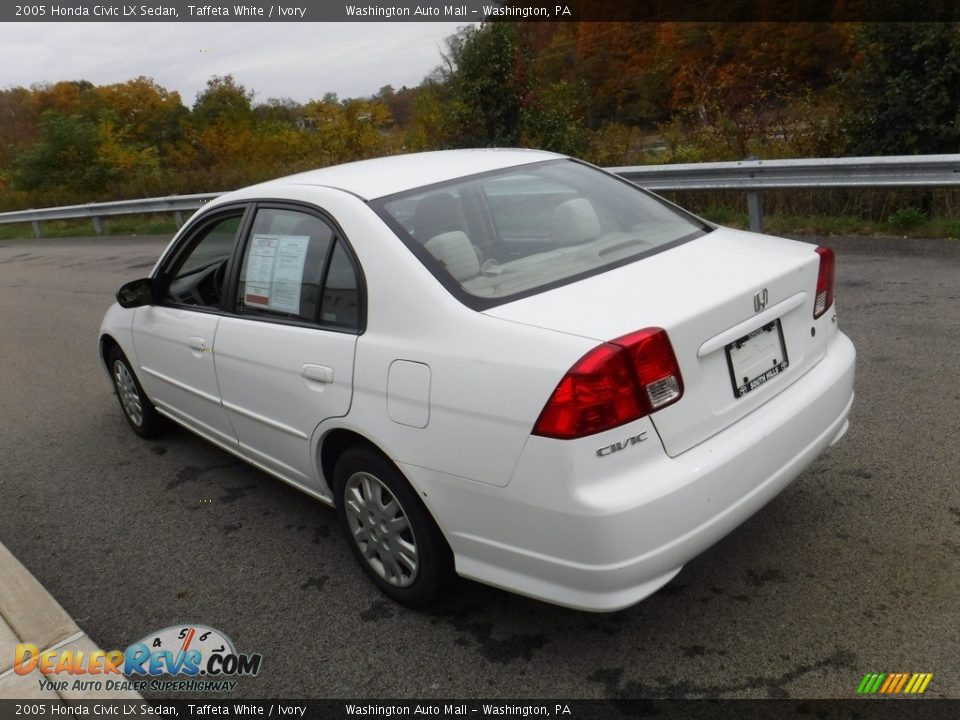 2005 Honda Civic LX Sedan Taffeta White / Ivory Photo #6