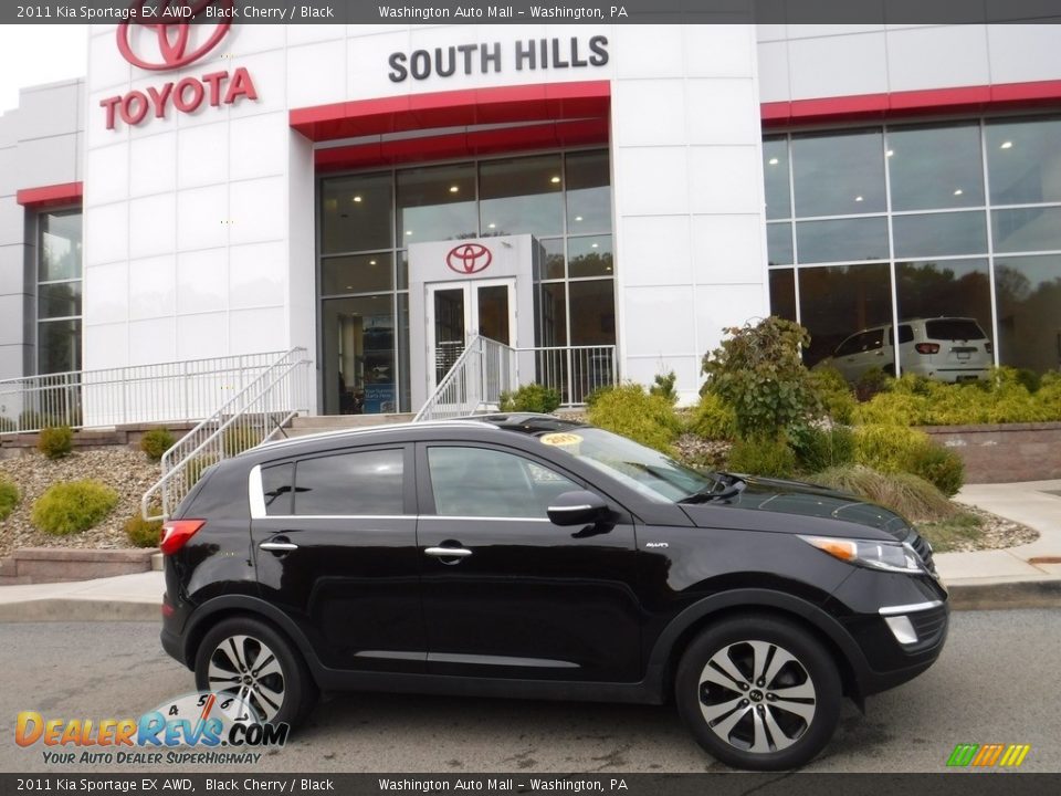 2011 Kia Sportage EX AWD Black Cherry / Black Photo #2