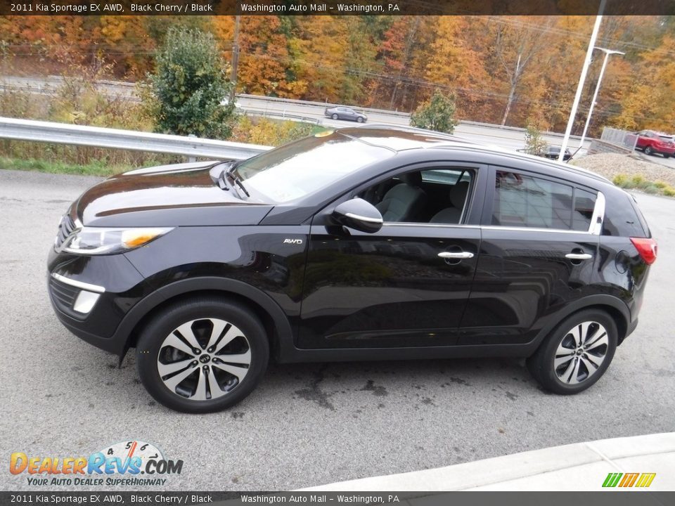 2011 Kia Sportage EX AWD Black Cherry / Black Photo #6