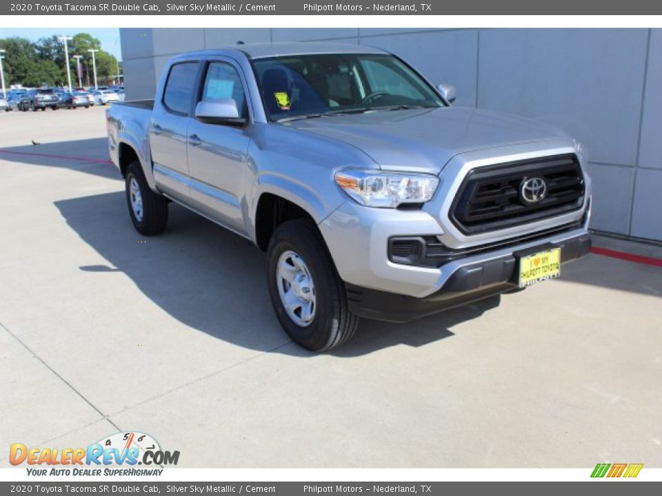 2020 Toyota Tacoma SR Double Cab Silver Sky Metallic / Cement Photo #2