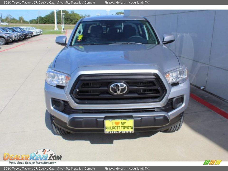 2020 Toyota Tacoma SR Double Cab Silver Sky Metallic / Cement Photo #3