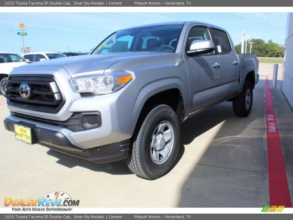 2020 Toyota Tacoma SR Double Cab Silver Sky Metallic / Cement Photo #4