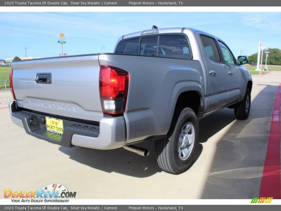 2020 Toyota Tacoma SR Double Cab Silver Sky Metallic / Cement Photo #8