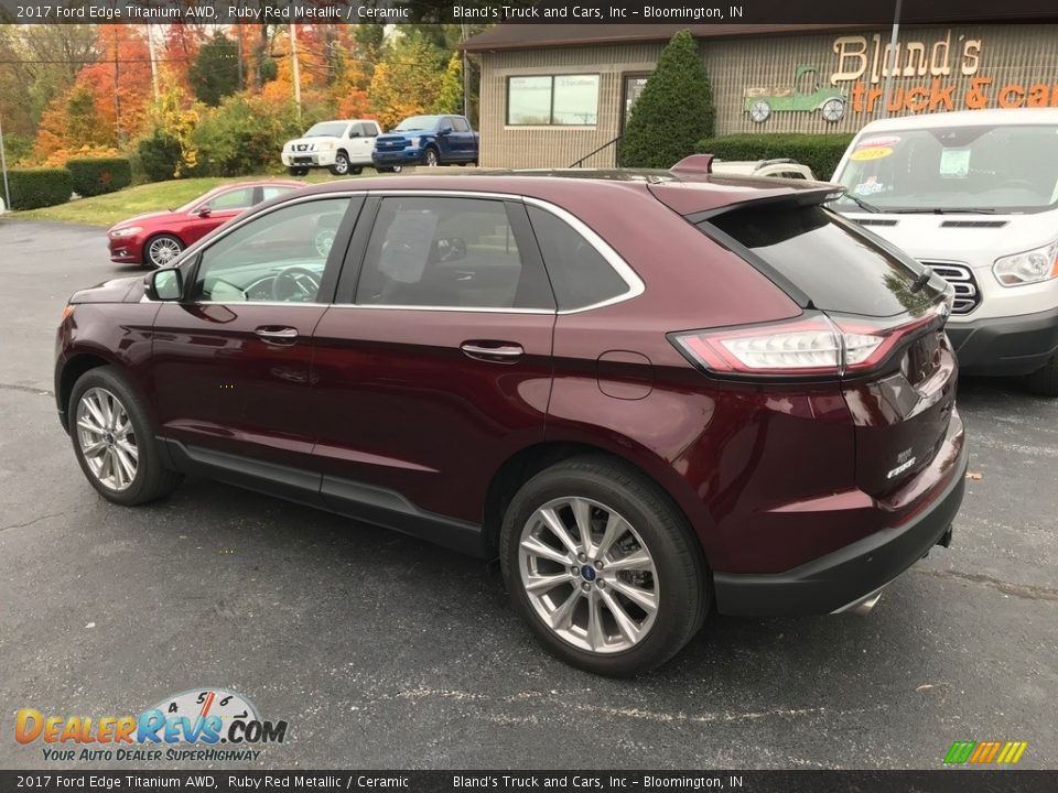 2017 Ford Edge Titanium AWD Ruby Red Metallic / Ceramic Photo #11