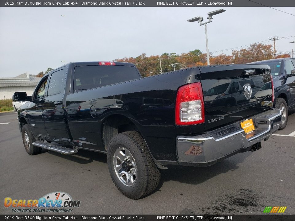 2019 Ram 3500 Big Horn Crew Cab 4x4 Diamond Black Crystal Pearl / Black Photo #2