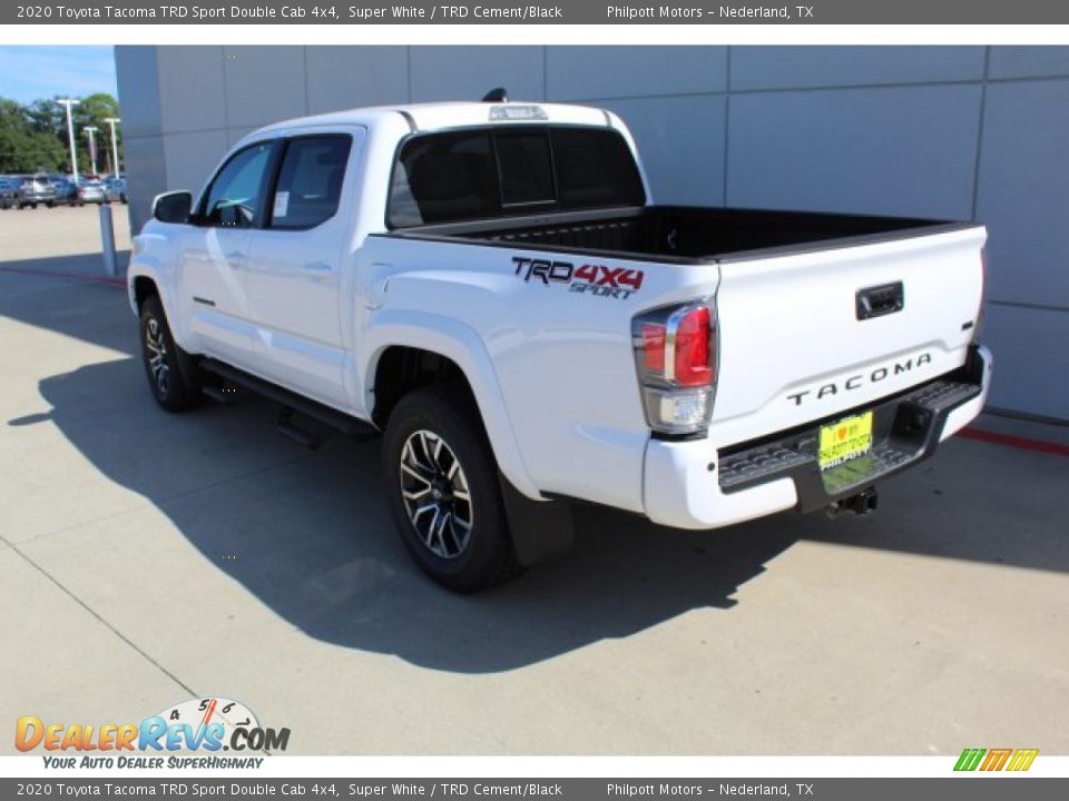 2020 Toyota Tacoma TRD Sport Double Cab 4x4 Super White / TRD Cement/Black Photo #6