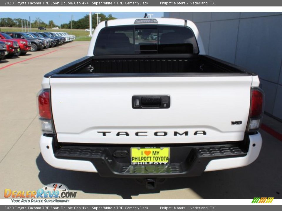 2020 Toyota Tacoma TRD Sport Double Cab 4x4 Super White / TRD Cement/Black Photo #7