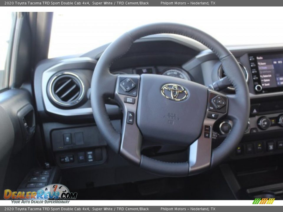 2020 Toyota Tacoma TRD Sport Double Cab 4x4 Super White / TRD Cement/Black Photo #22