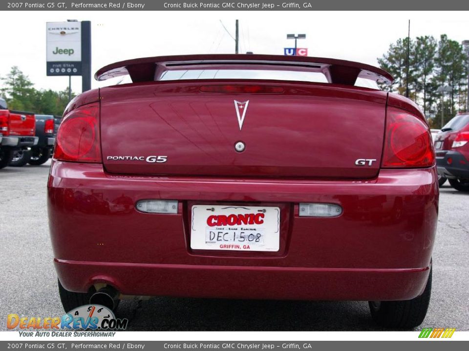 2007 Pontiac G5 GT Performance Red / Ebony Photo #7