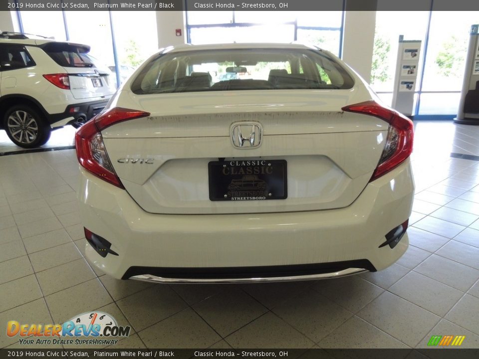 2019 Honda Civic LX Sedan Platinum White Pearl / Black Photo #6