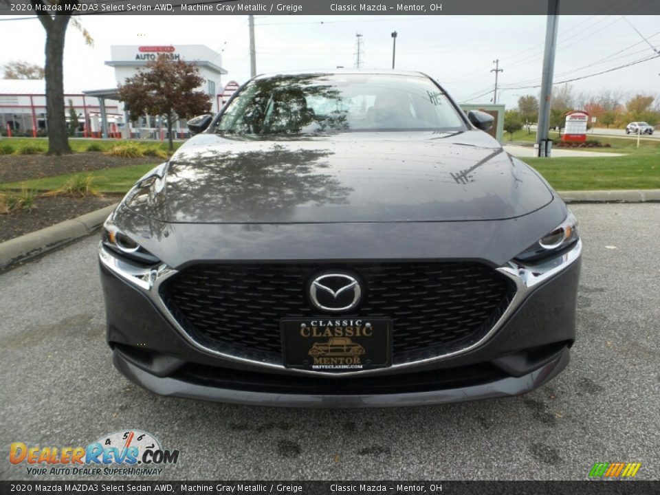 2020 Mazda MAZDA3 Select Sedan AWD Machine Gray Metallic / Greige Photo #2