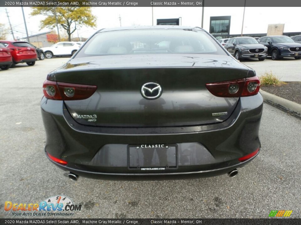 2020 Mazda MAZDA3 Select Sedan AWD Machine Gray Metallic / Greige Photo #6