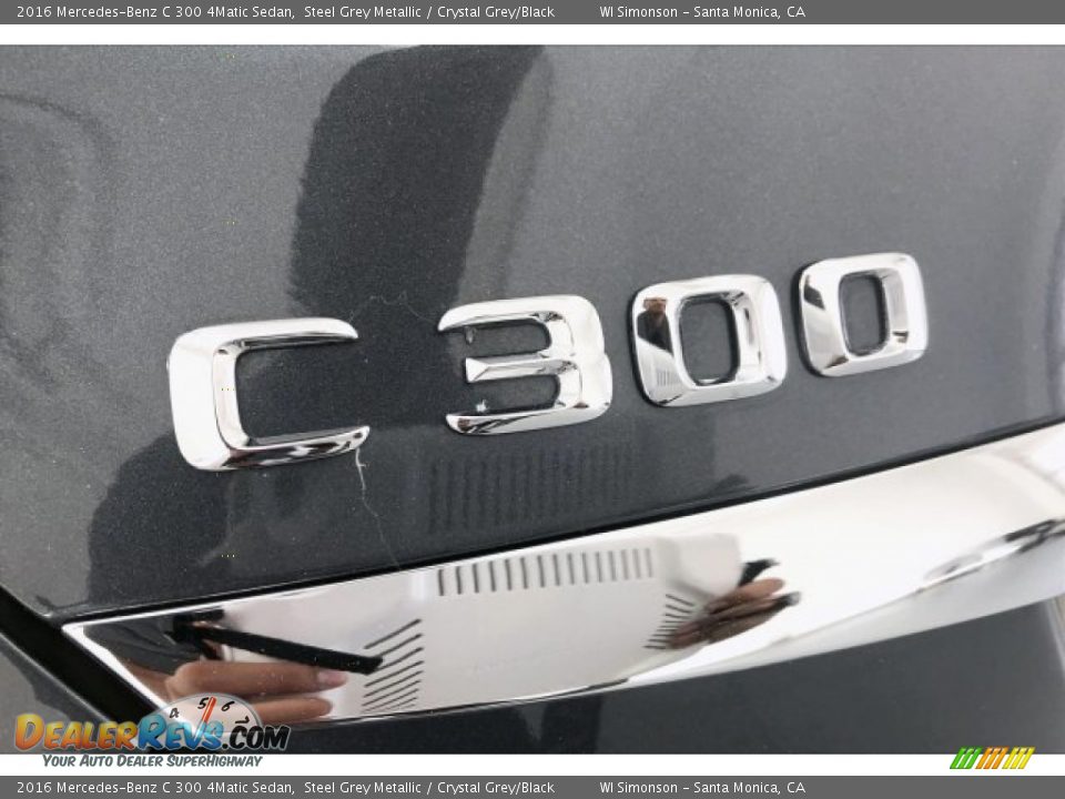 2016 Mercedes-Benz C 300 4Matic Sedan Steel Grey Metallic / Crystal Grey/Black Photo #27