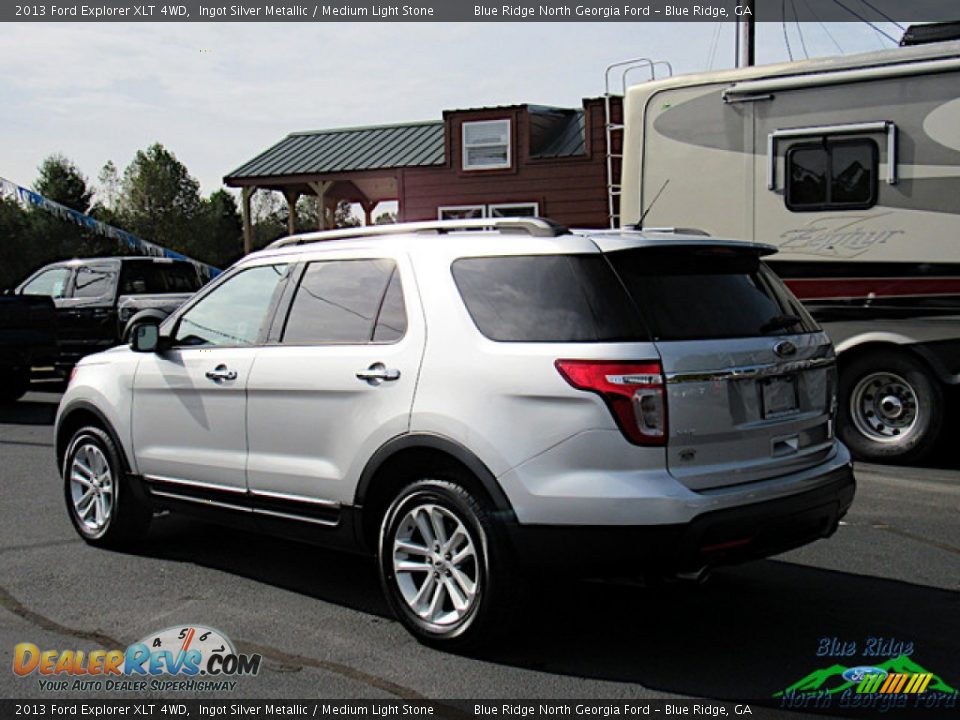 2013 Ford Explorer XLT 4WD Ingot Silver Metallic / Medium Light Stone Photo #3