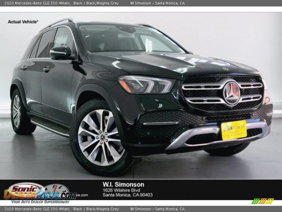 2020 Mercedes-Benz GLE 350 4Matic Black / Black/Magma Grey Photo #1
